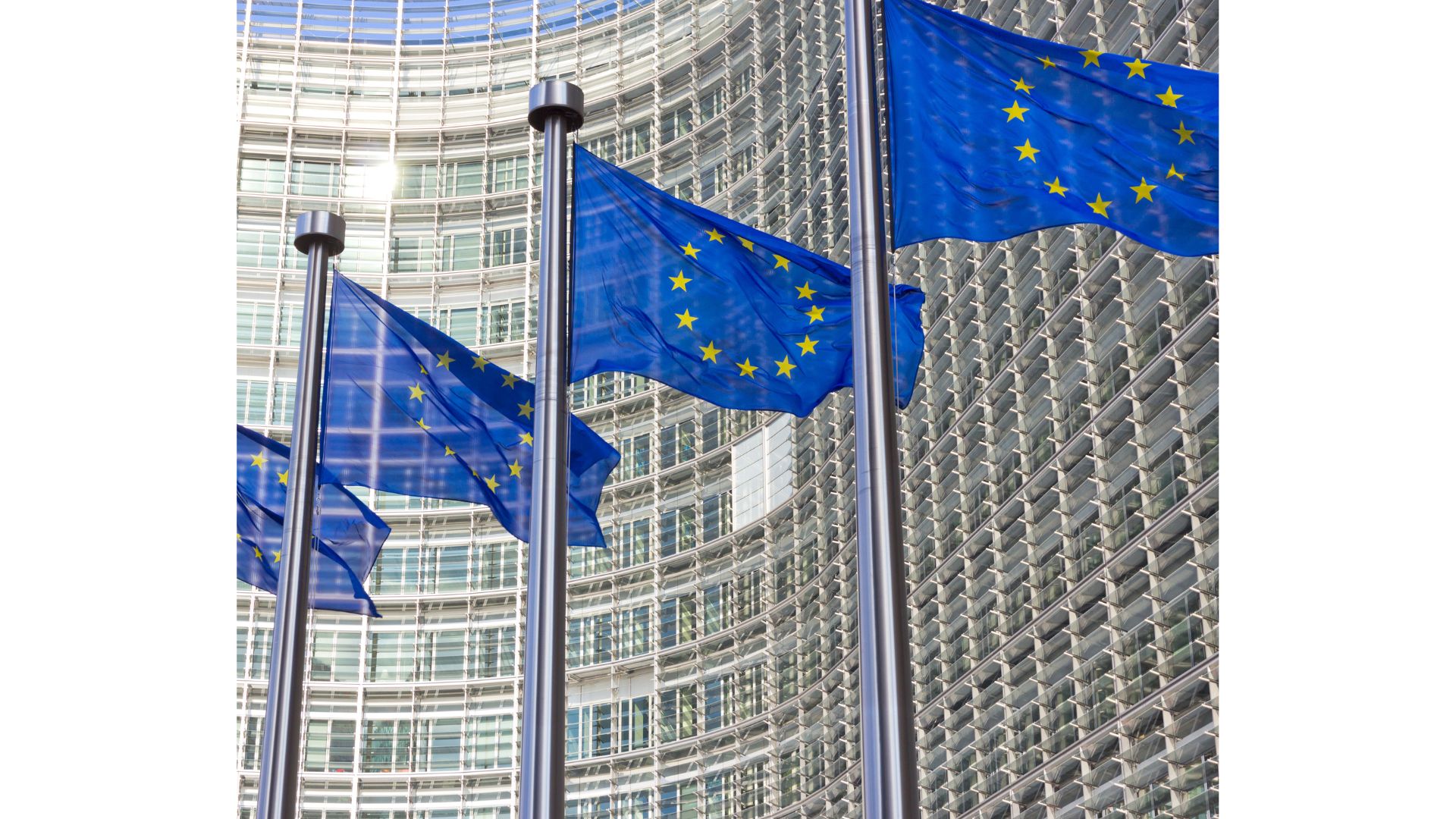 Euroopa Liidu lipud tuules – sümboliseerimas arutelu Euroopa majanduse tuleviku üle.